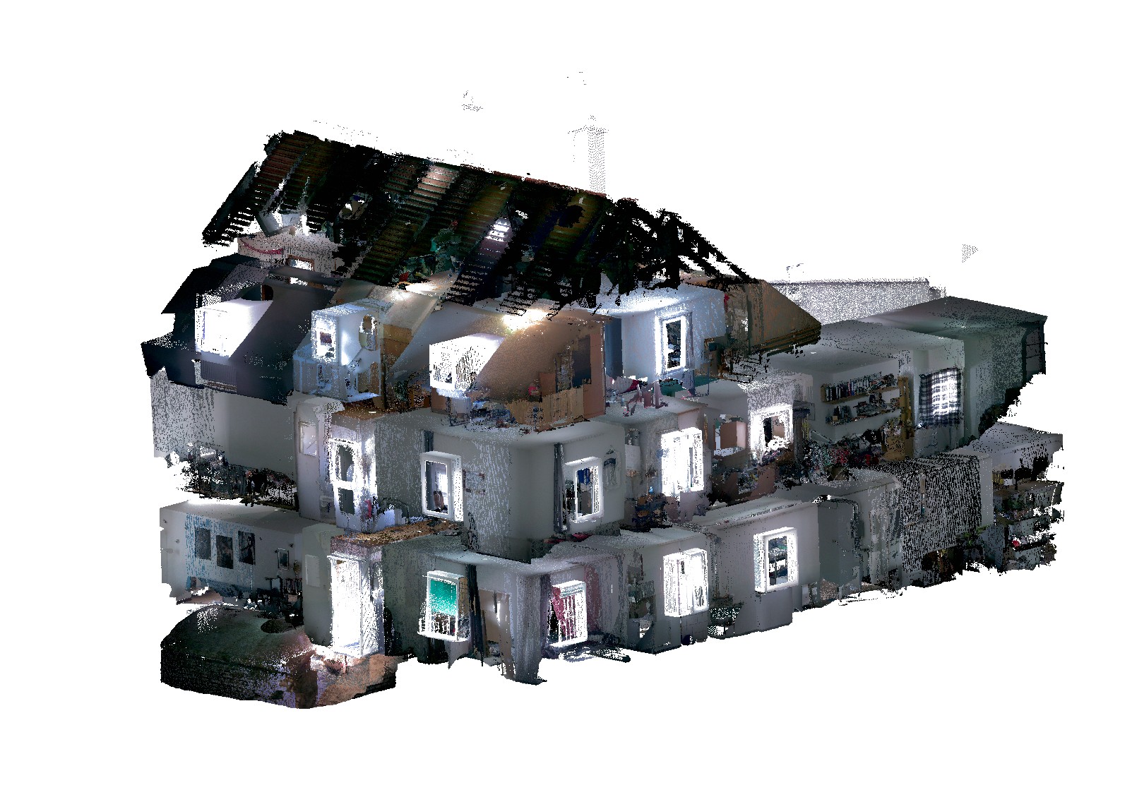 Mehrfamilienhaus Punktwolke